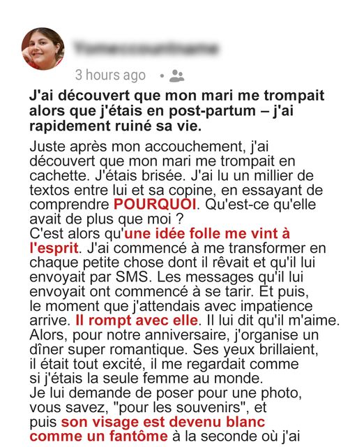 Mon mari m’a trompée alors que j’étais en postpartum J’ai fait semblant de ne pas savoir
